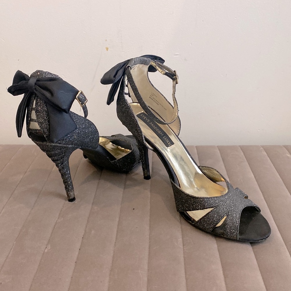 Steve Madden Luxe Stiletto 4in Heels  Size 10 - Sparkle Bluish Dark Grey